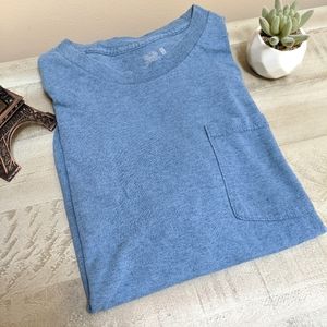 Blue Pocket T shirt